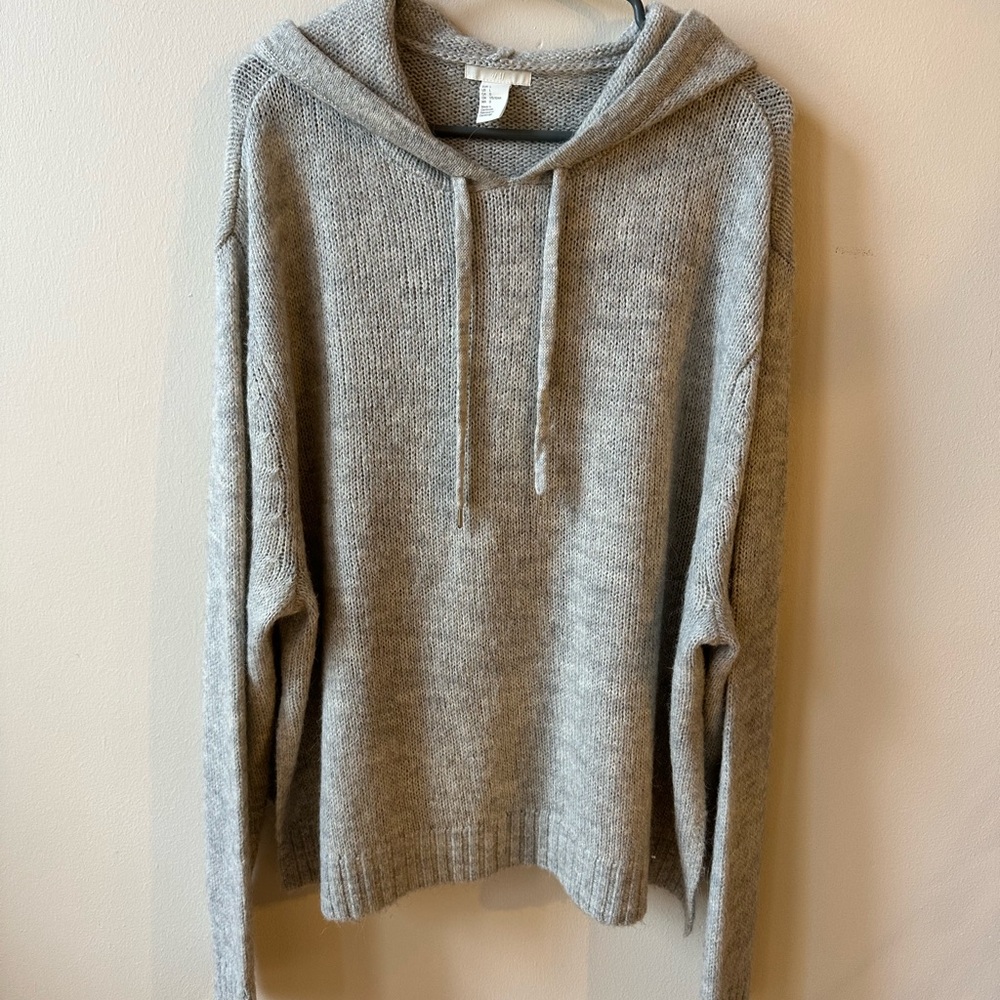 H&M Light Gray Oversized Knit Sweater
